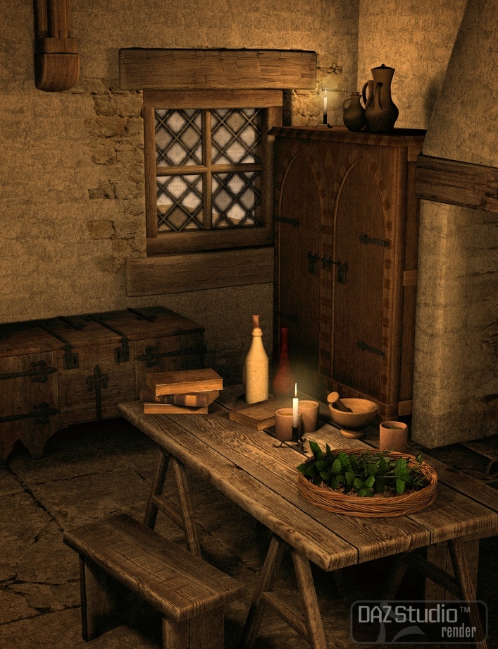 Medieval Merchants House Bundle by: Merlin Studios, 3D Models by Daz 3D