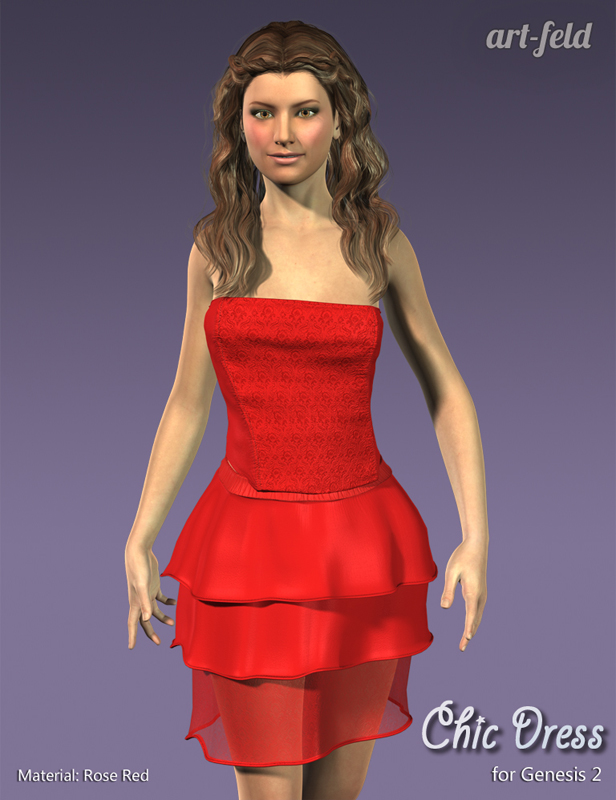 Chic Dress For Genesis 2 Females Daz 3d