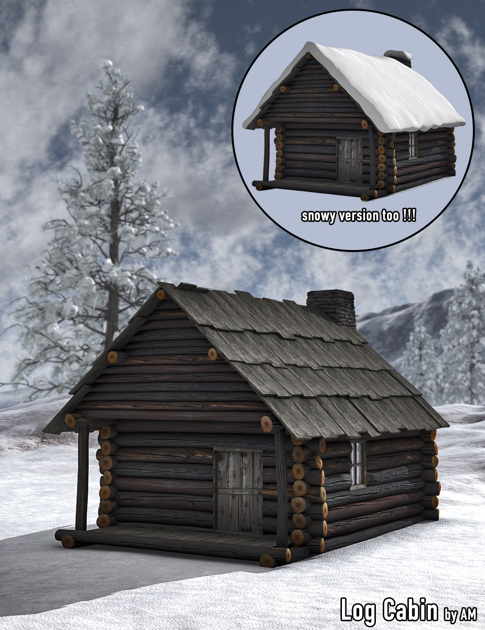 Log Cabin by AM by: Alessandro_AM, 3D Models by Daz 3D