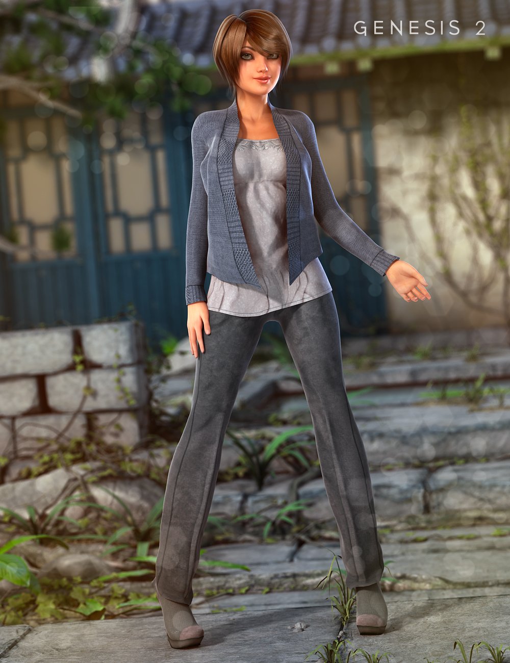 Smart and Sassy Outfit for Genesis 2 Female(s) by: Barbara BrundonSarsa, 3D Models by Daz 3D