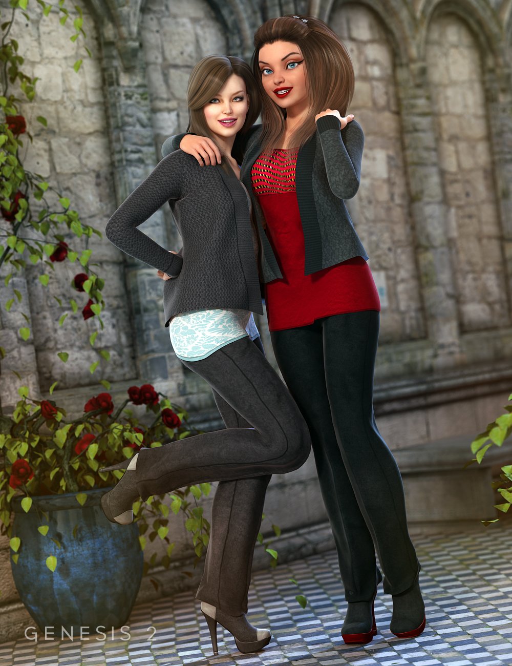 Smart and Sassy Outfit Textures by: Sarsa, 3D Models by Daz 3D
