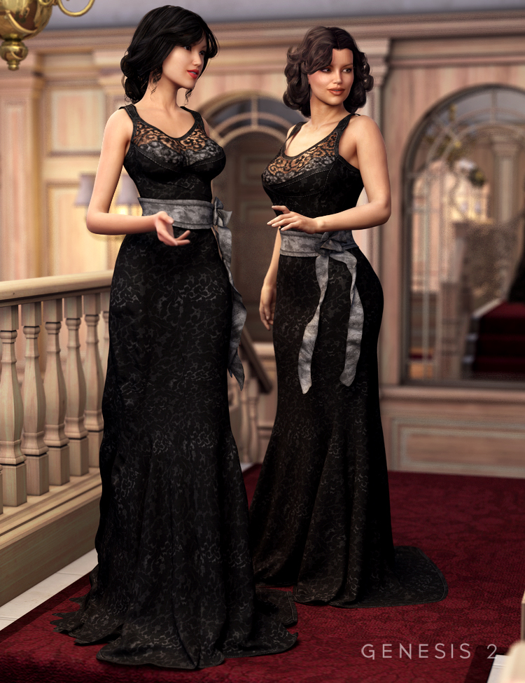 Something Borrowed Dress for Genesis 2 Female(s) by: Barbara BrundonSarsa, 3D Models by Daz 3D