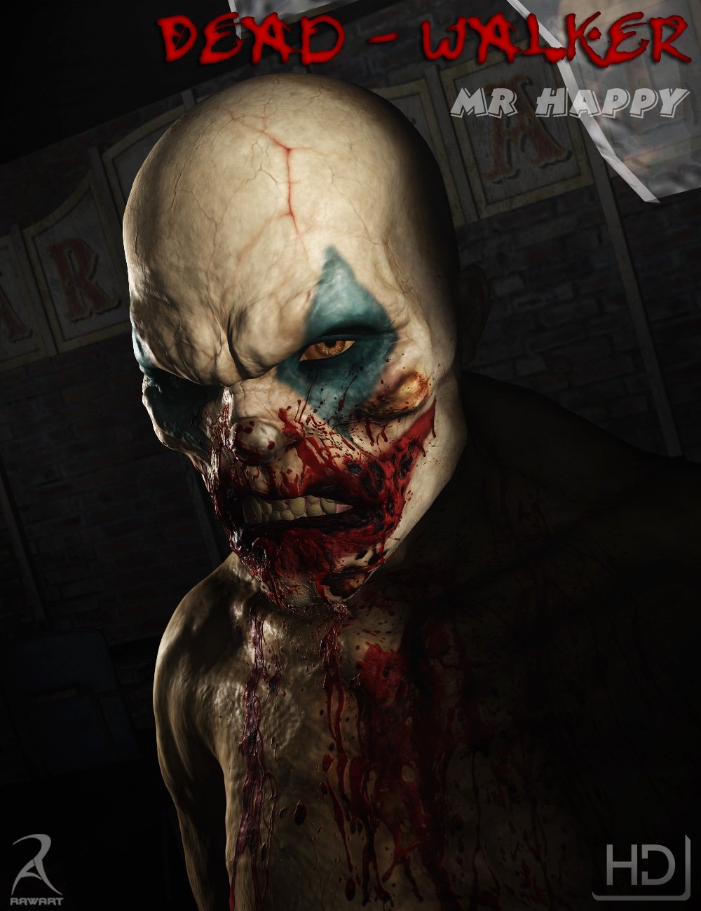 Dead Walker - Mr Happy HD by: RawArt, 3D Models by Daz 3D