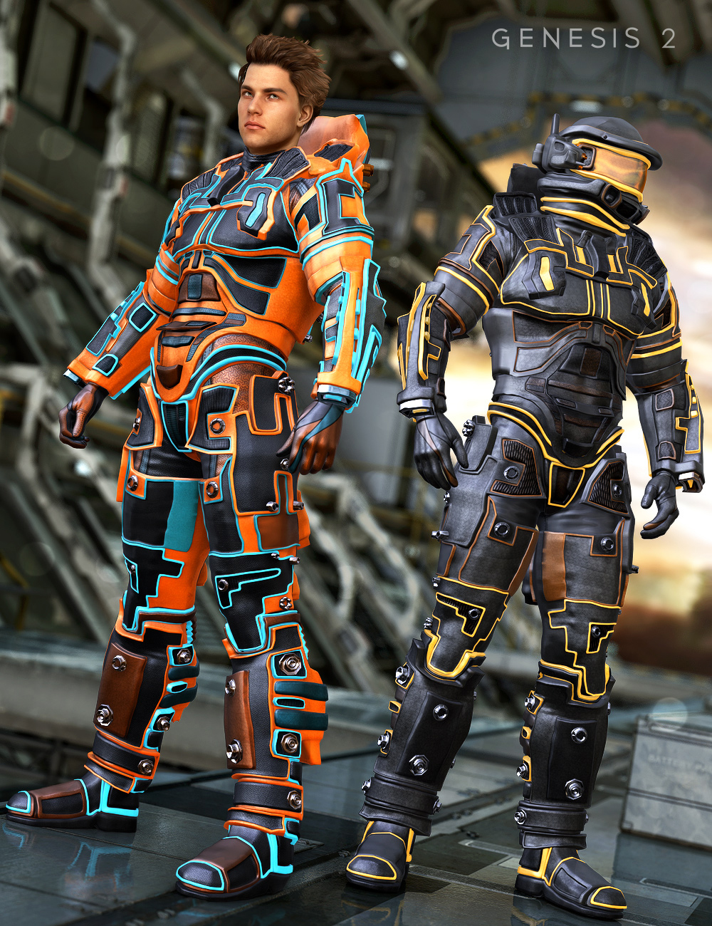 Space Hunter Outfit Textures by: Arien, 3D Models by Daz 3D