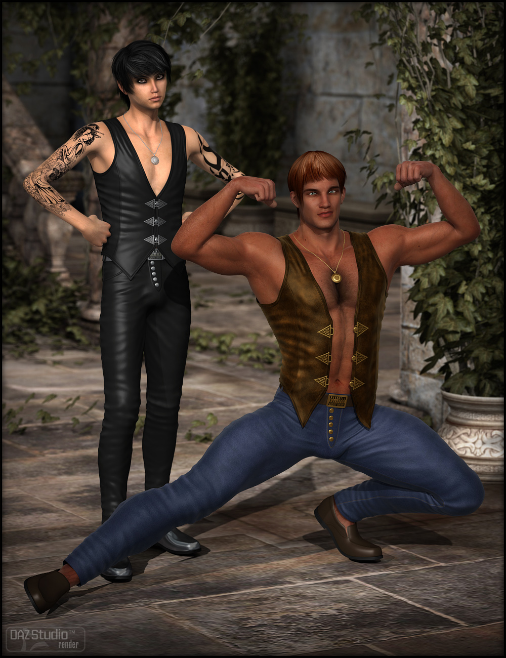 Sebastian's Outfit for Genesis 2 Male(s) by: Fisty & Darc, 3D Models by Daz 3D
