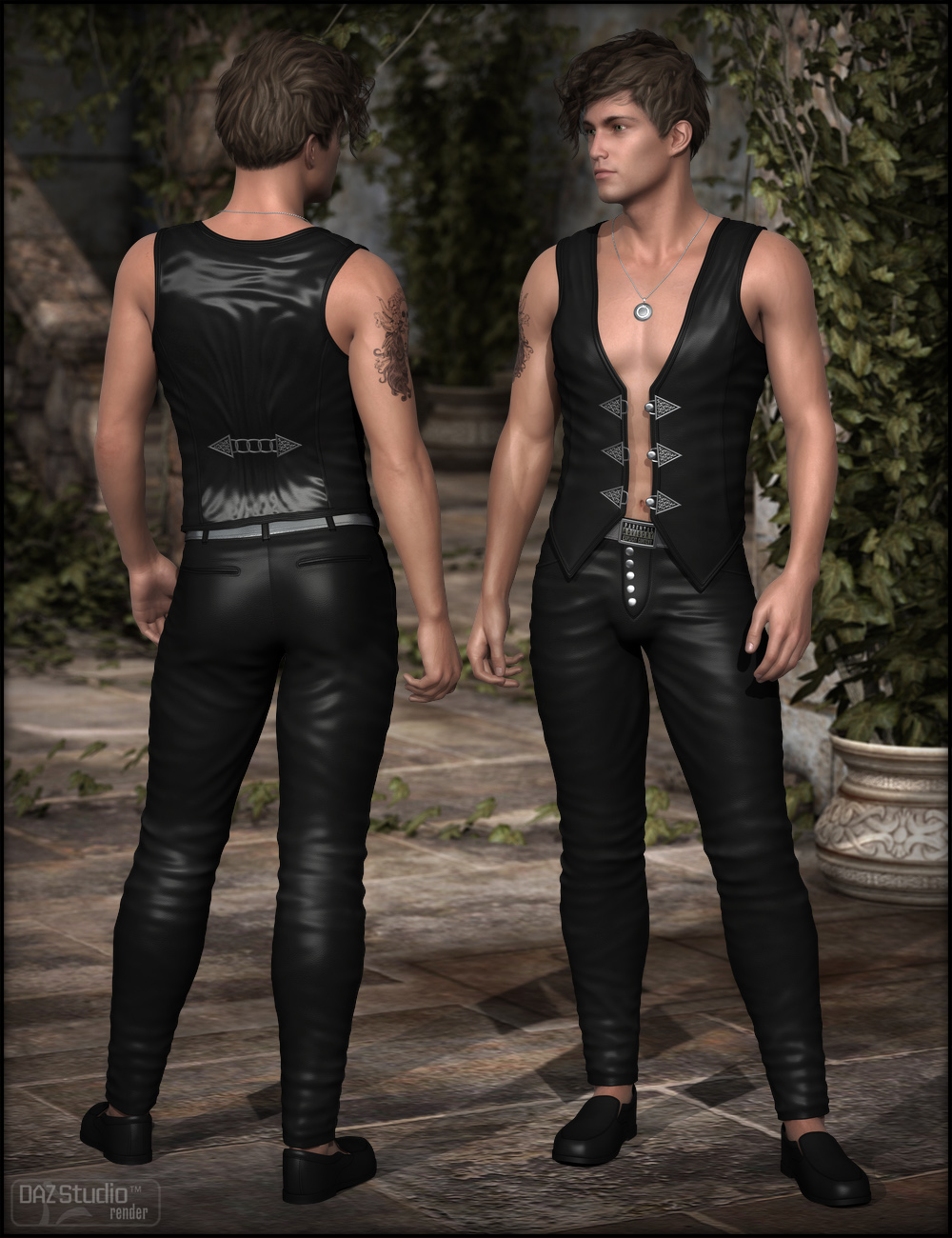 Sebastian's Outfit for Genesis 2 Male(s) by: Fisty & Darc, 3D Models by Daz 3D