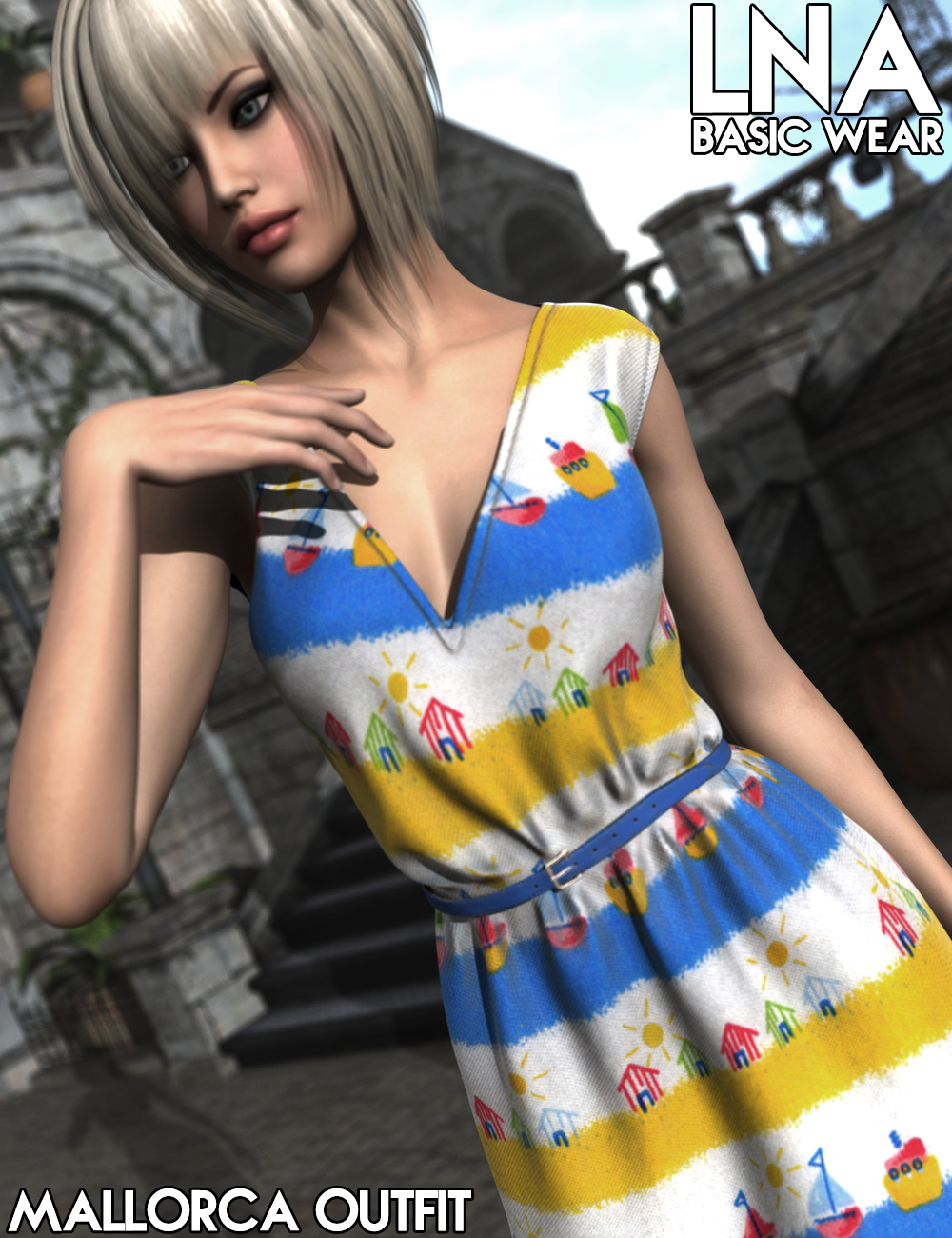 LNA Basic Wear Mallorca Outfit by: Luthbellina, 3D Models by Daz 3D
