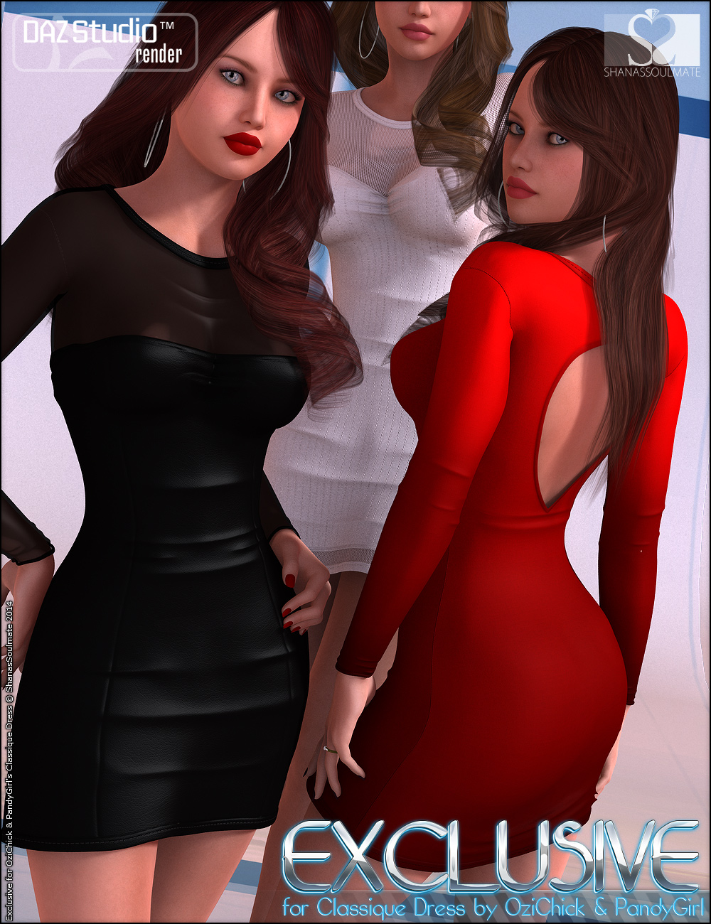 Exclusive for Classique Dress by: ShanasSoulmate, 3D Models by Daz 3D