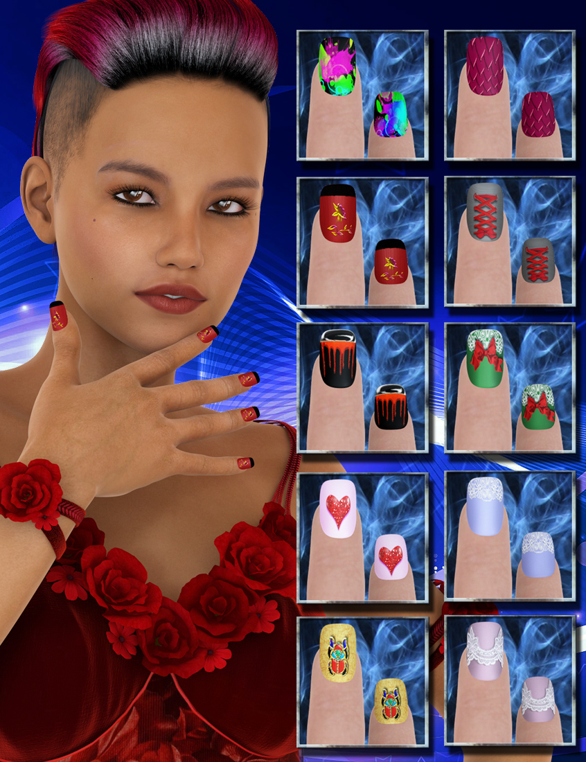 Gypsy's Nail Art for Genesis 2 Female(s) Merchant Resource Gypsy's Nail Art for Genesis 2 Female(s) Merchant Resource by: gypsyangel, 3D Models by Daz 3D