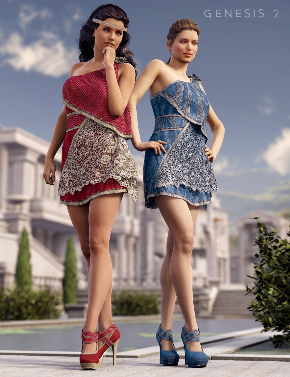 Greek Chic Textures by: Sarsa, 3D Models by Daz 3D