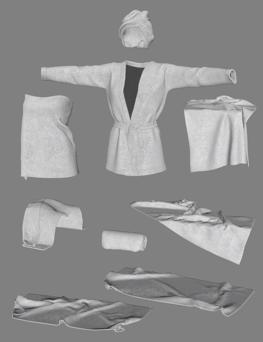 Bath Wear for Genesis 2 Female(s) by: Dumor3D, 3D Models by Daz 3D