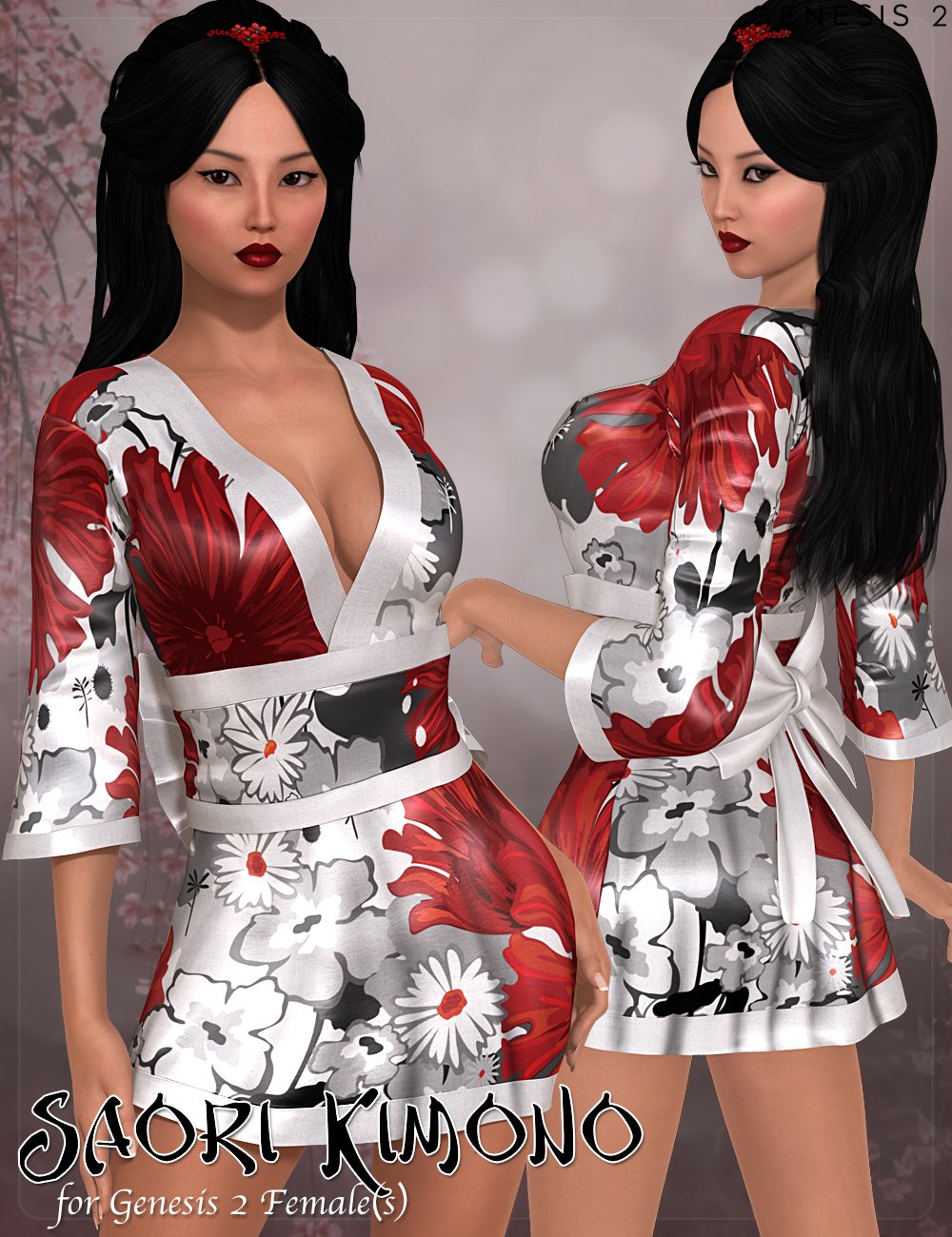 Saori Kimono by: DemonicaEviliusJessaii, 3D Models by Daz 3D