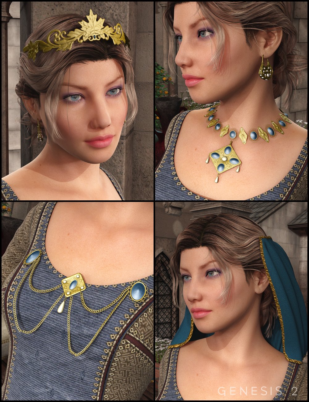 Medieval Fantasy Accessories for Genesis 2 Female(s) Medieval Fantasy Accessories for Genesis 2 Female(s) by: Ravenhair, 3D Models by Daz 3D