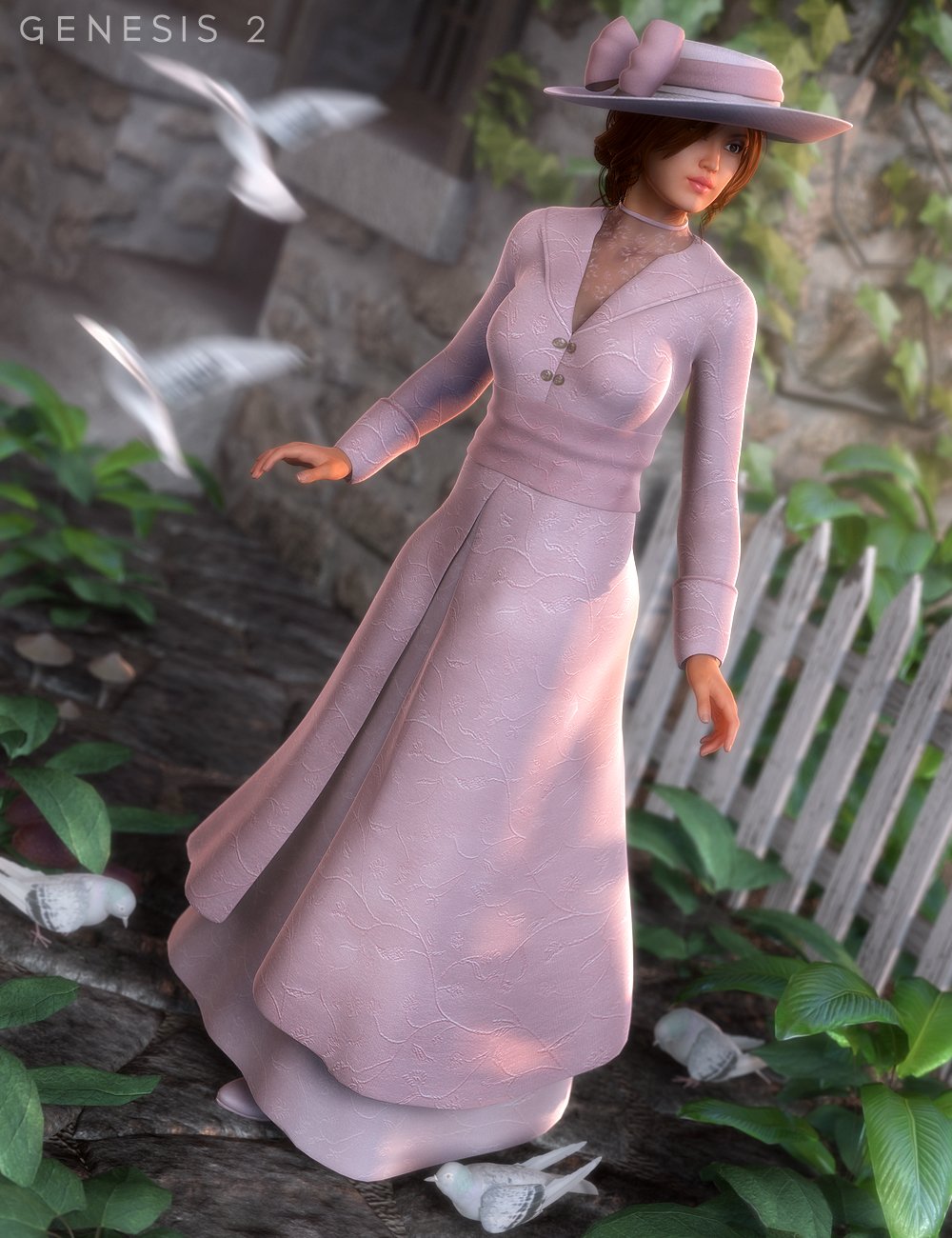 Edwardian Suit for Genesis 2 Female(s) by: Ravenhair, 3D Models by Daz 3D