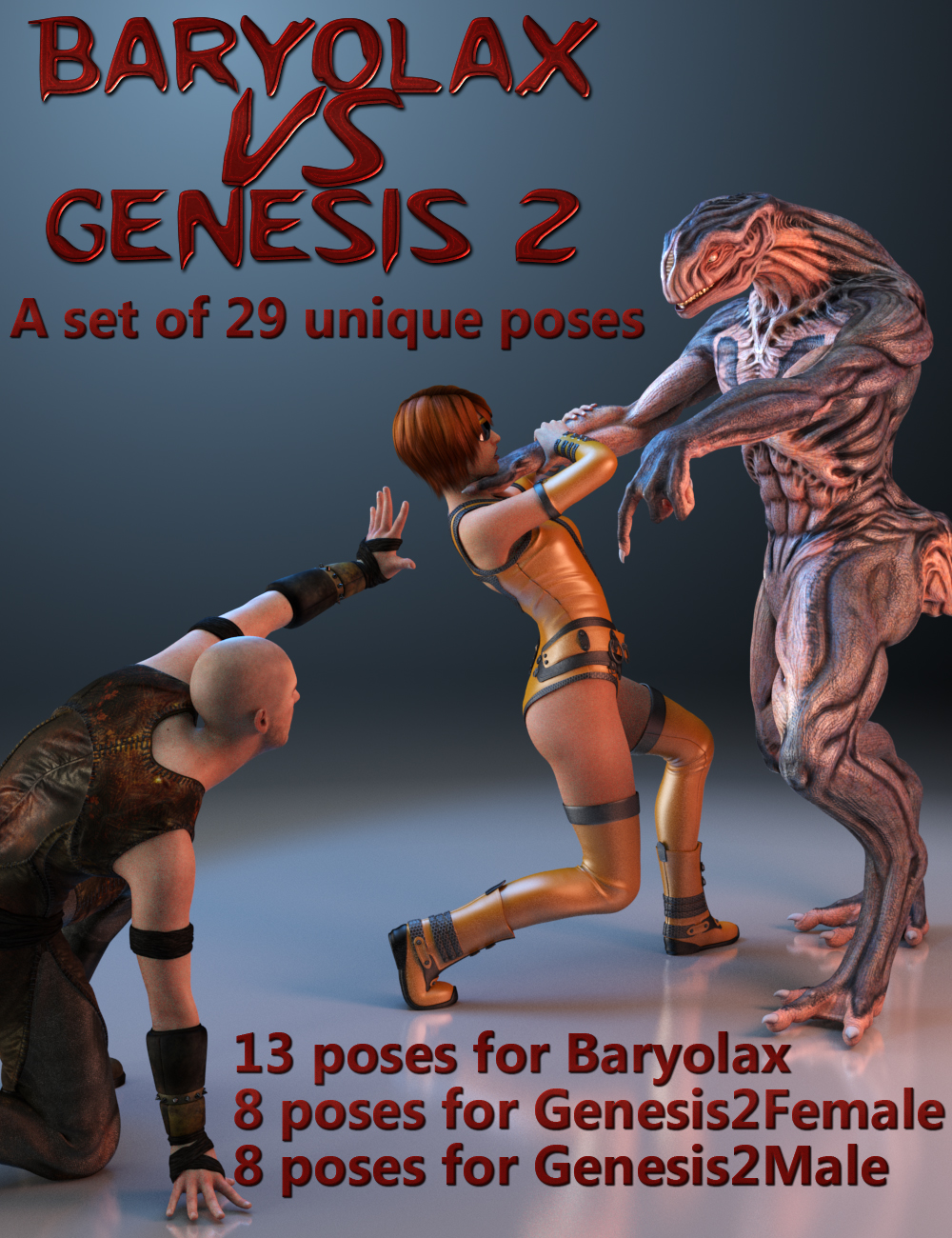 Baryolax vs. Genesis 2 by: JoLab1985, 3D Models by Daz 3D