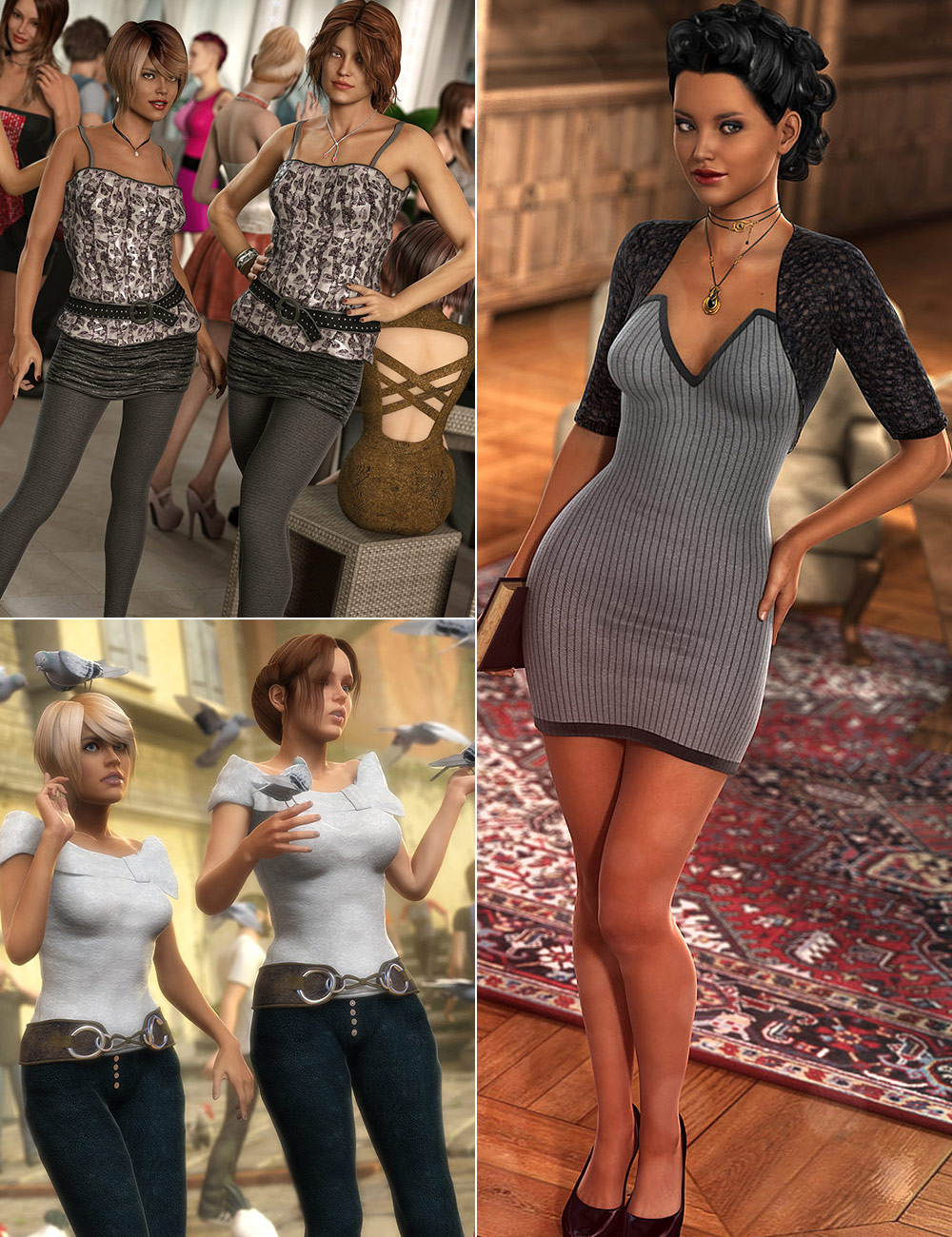 Genesis 2 Female Contemporary Collection by: , 3D Models by Daz 3D