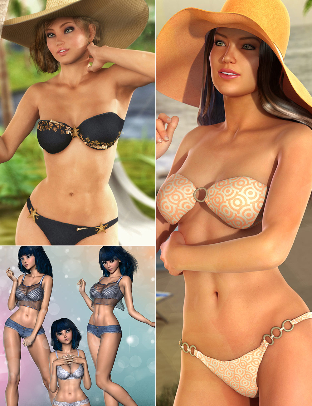 Just Beachy Bundle by: , 3D Models by Daz 3D
