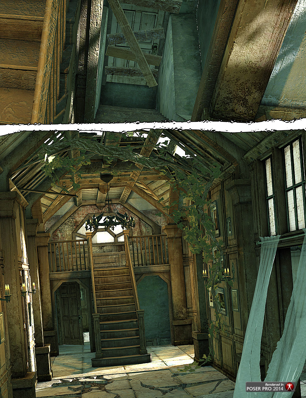 The Barlow House Ravenskull Stair Hall The Barlow House Ravenskull Stair Hall by: The Management, 3D Models by Daz 3D