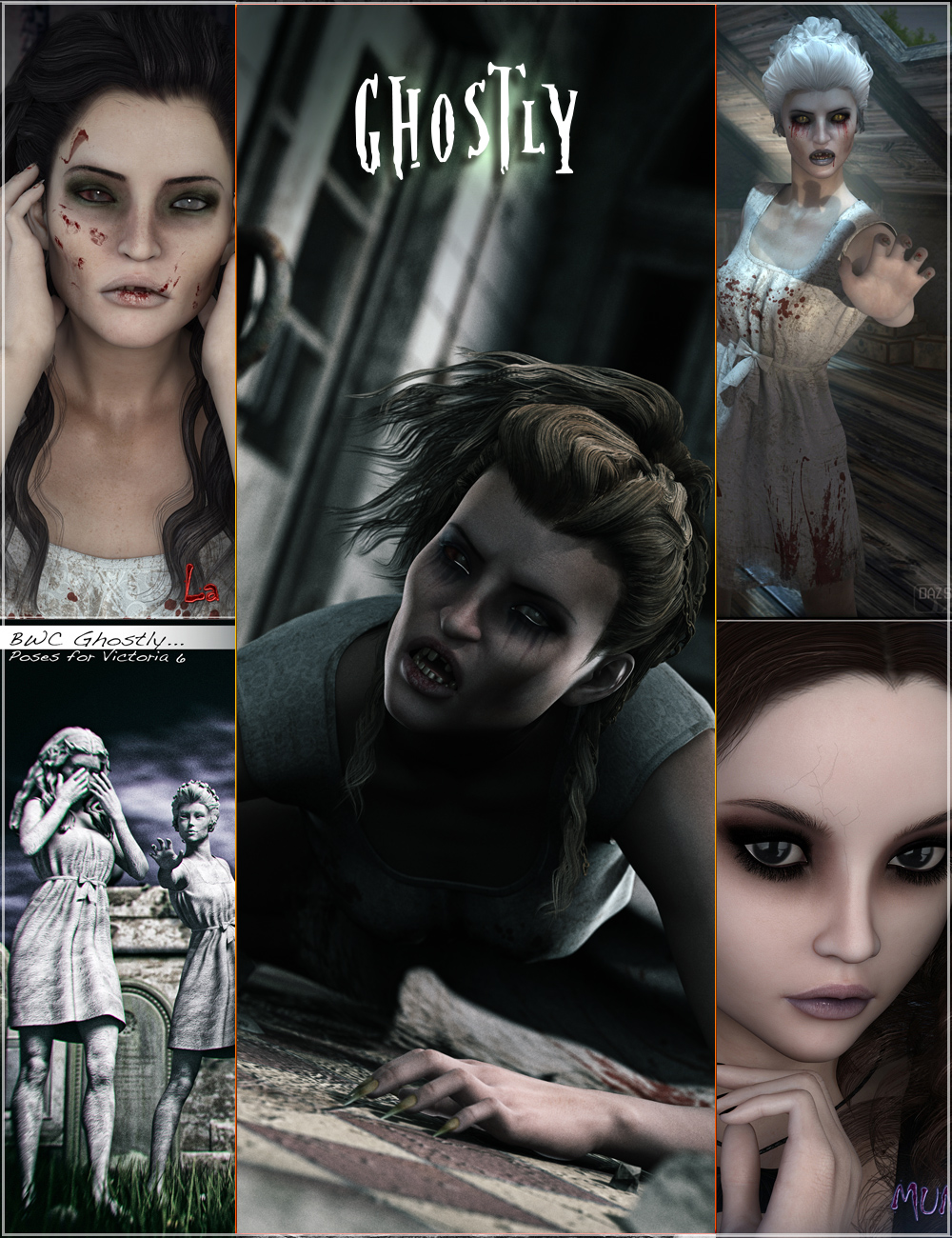 La Llorona - Ghostly HD Characters, Outfit and Poses Bundle by: SabbyFred Winkler ArtFisty & DarcSedor, 3D Models by Daz 3D