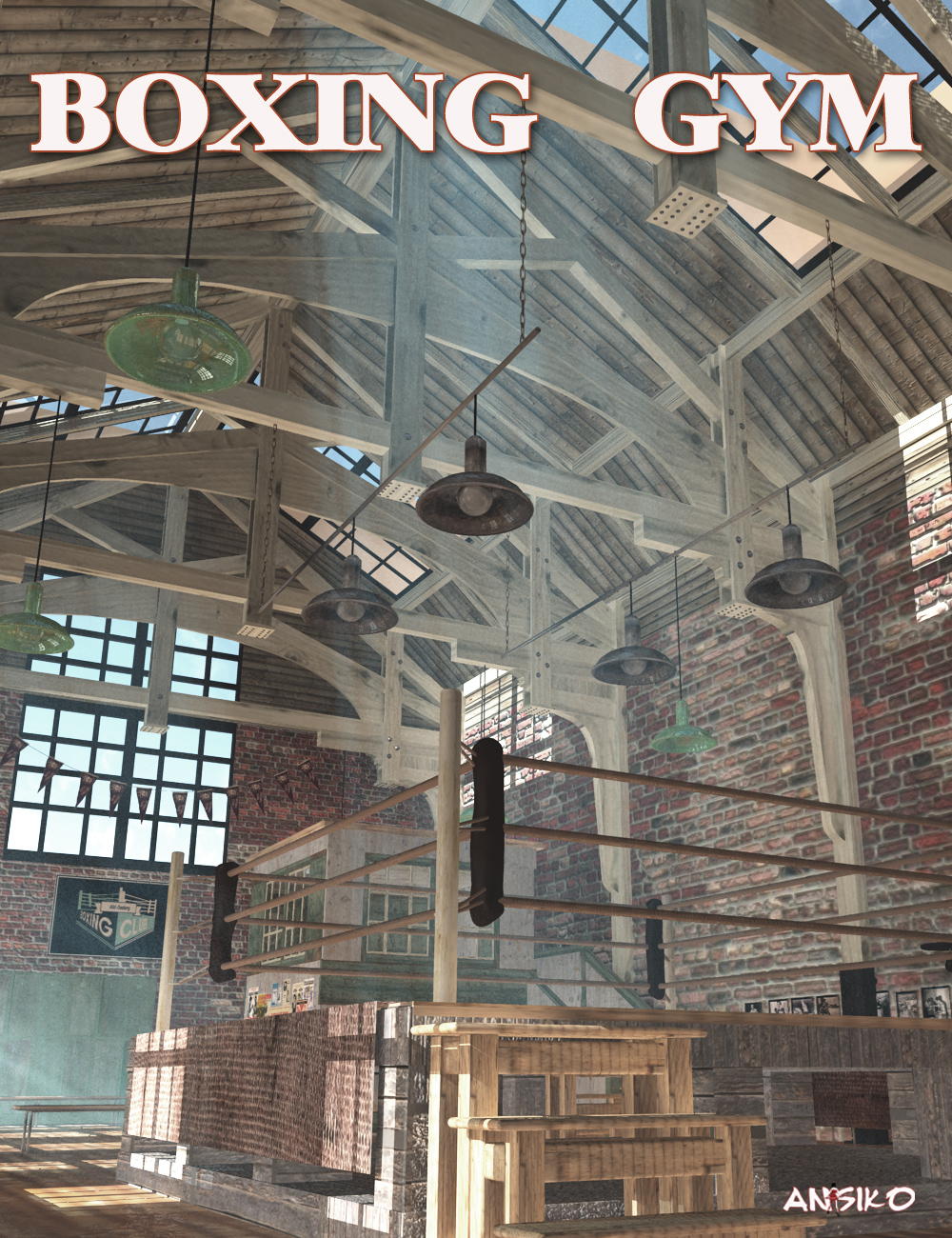 Boxing Gym by: Ansiko, 3D Models by Daz 3D
