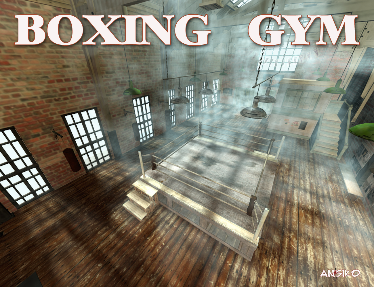 Boxing Gym by: Ansiko, 3D Models by Daz 3D