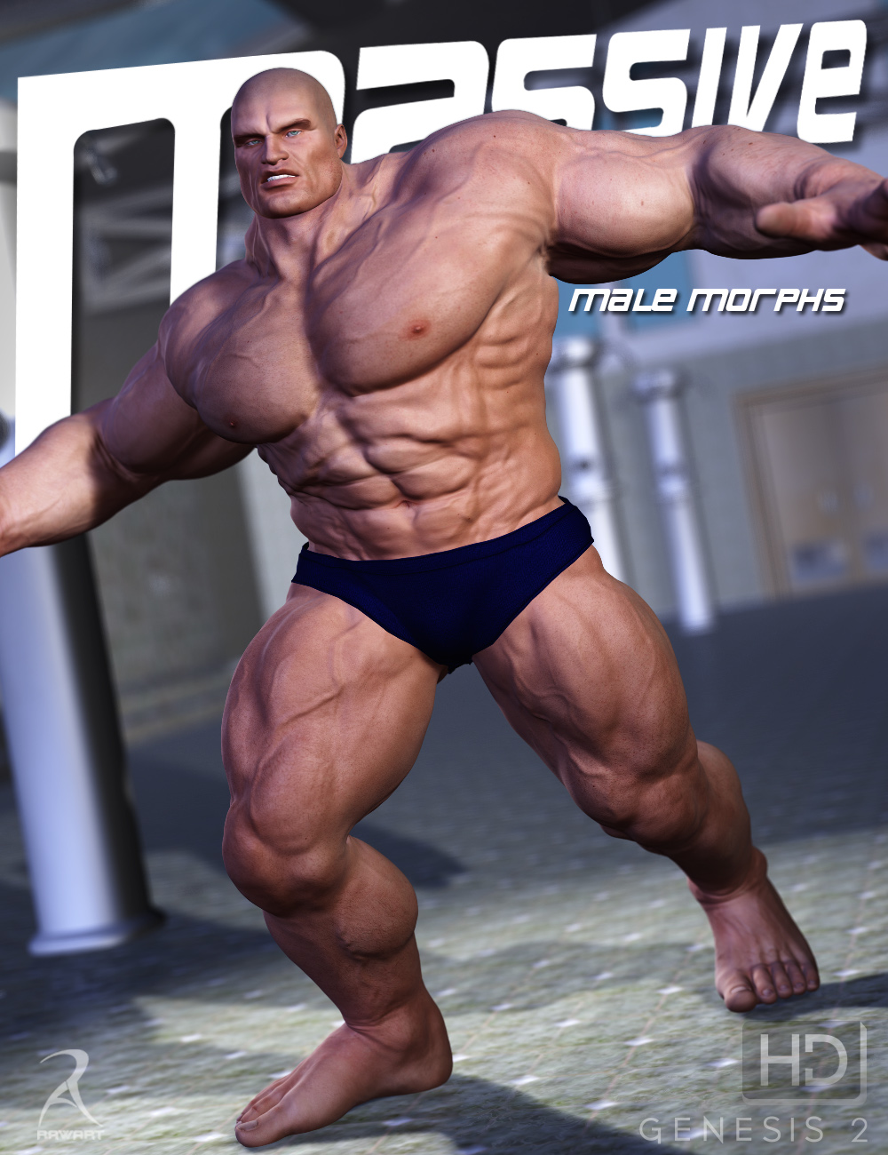 MASSIVE Morphs for Genesis 2 Male(s) by: RawArt, 3D Models by Daz 3D
