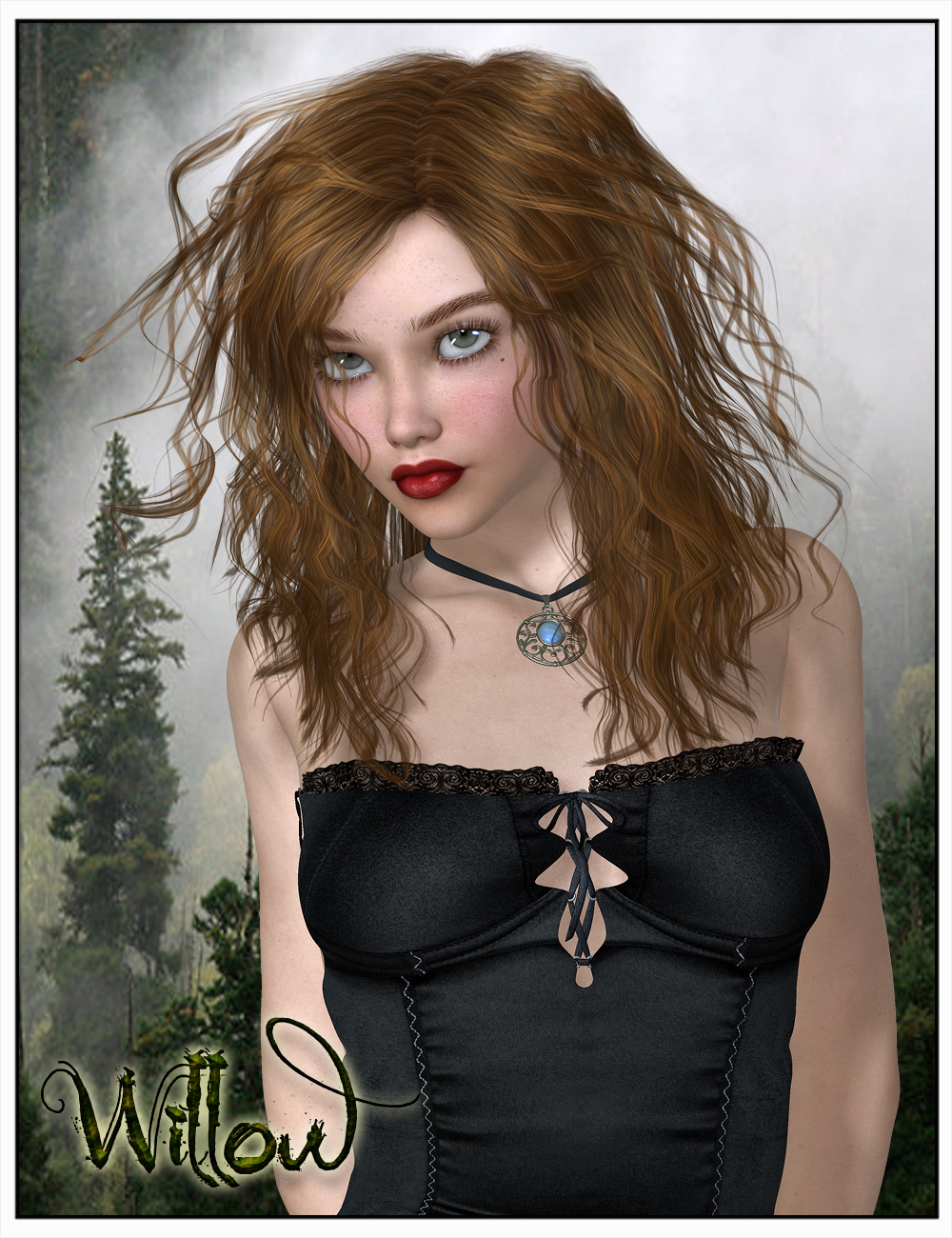 Willow Hair for Genesis 2 Female(s) and Victoria 4 by: SWAM, 3D Models by Daz 3D