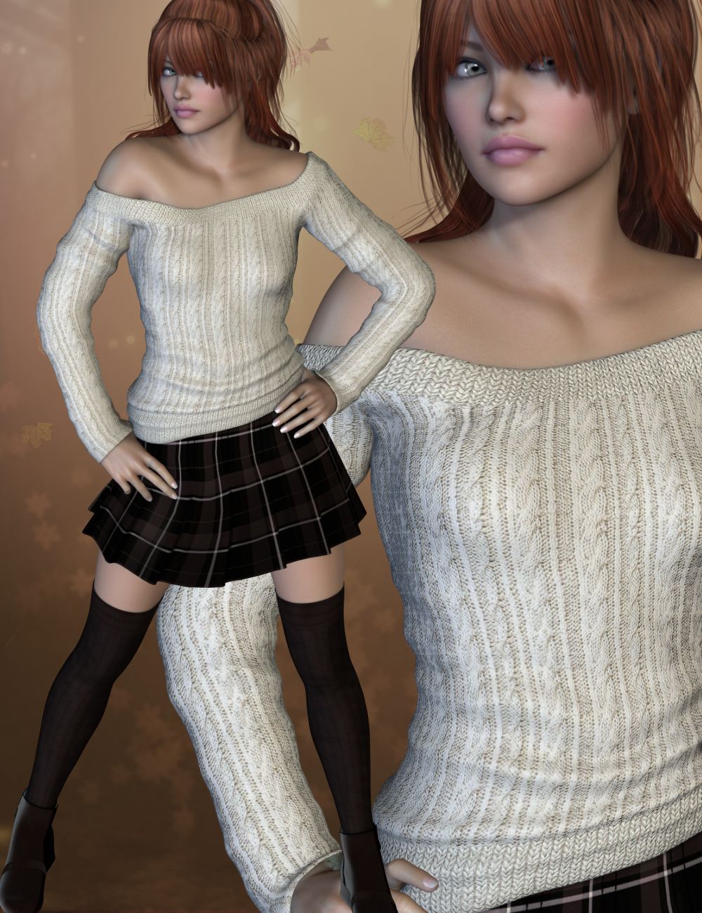 Autumn Chill for Genesis 2 Female(s) by: WildDesigns, 3D Models by Daz 3D
