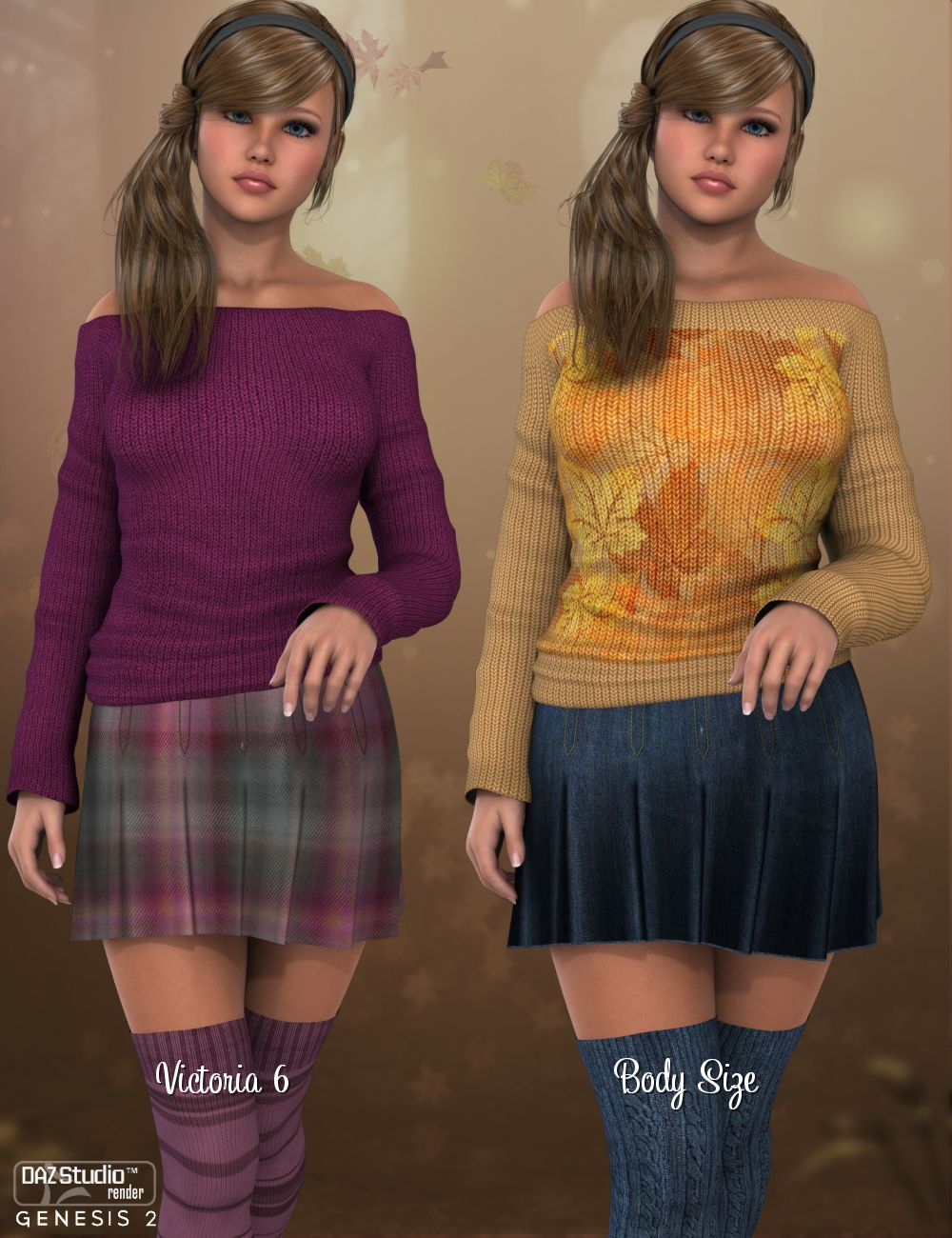 Autumn Chill for Genesis 2 Female(s) by: WildDesigns, 3D Models by Daz 3D