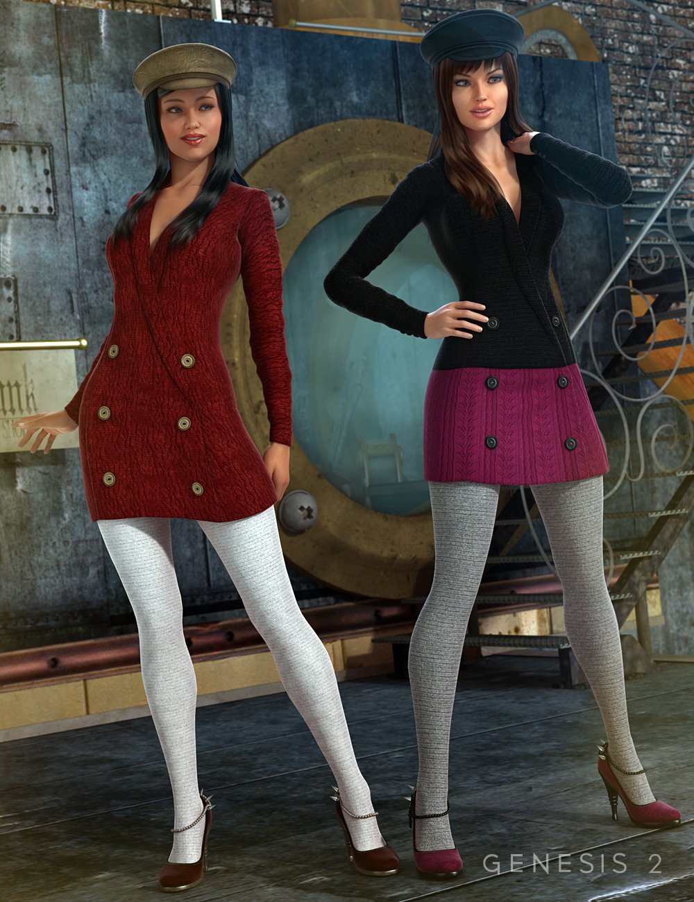 Noir Outfit Textures by: Sarsa, 3D Models by Daz 3D