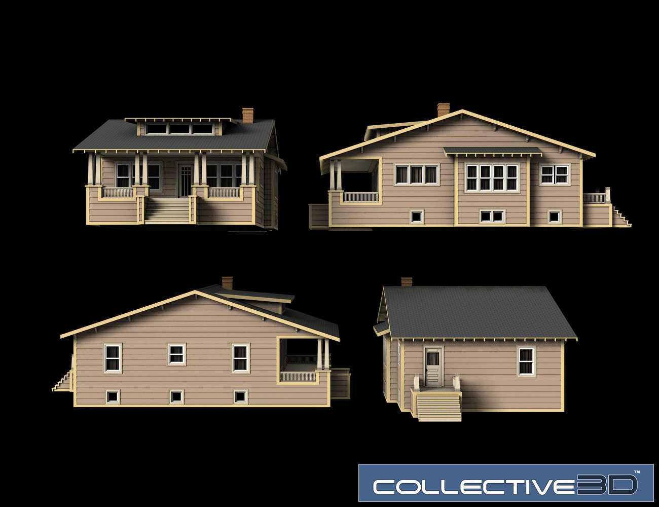 Collective3d Modern Home Exterior 2 Collective3d Modern Home Exterior 2 by: Collective3d, 3D Models by Daz 3D