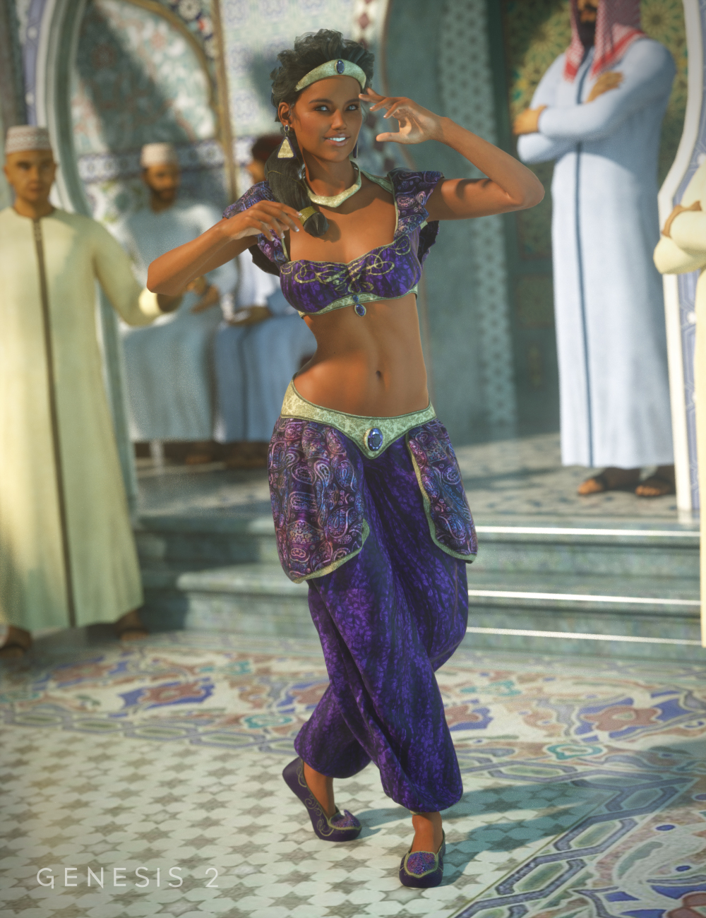 Desert Dancer Outfit for Genesis 2 Female(s) by: Barbara BrundonSarsa, 3D Models by Daz 3D