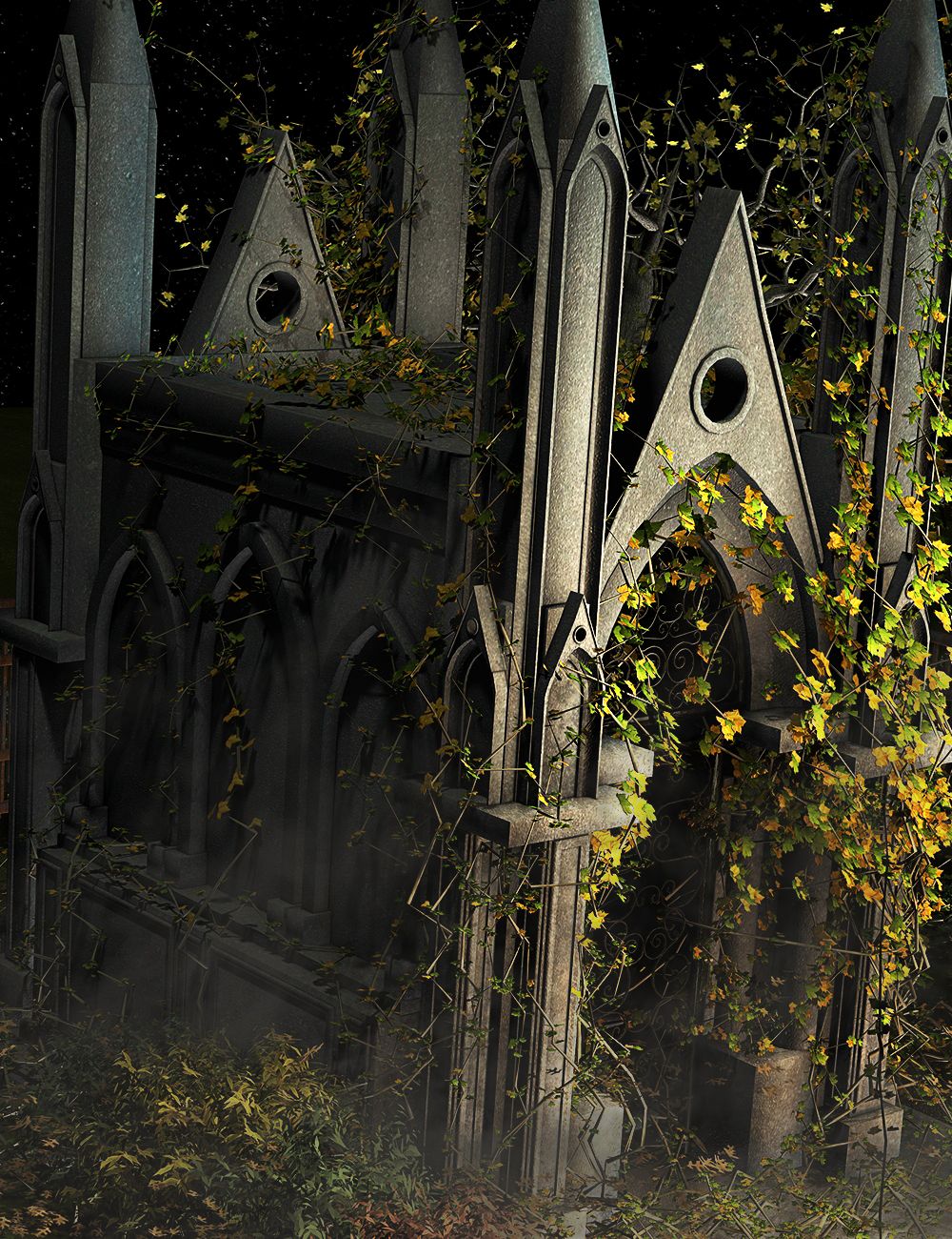 Ravenwood Cemetery - Mausoleum by: ARTCollaborationsNeilV 1, 3D Models by Daz 3D