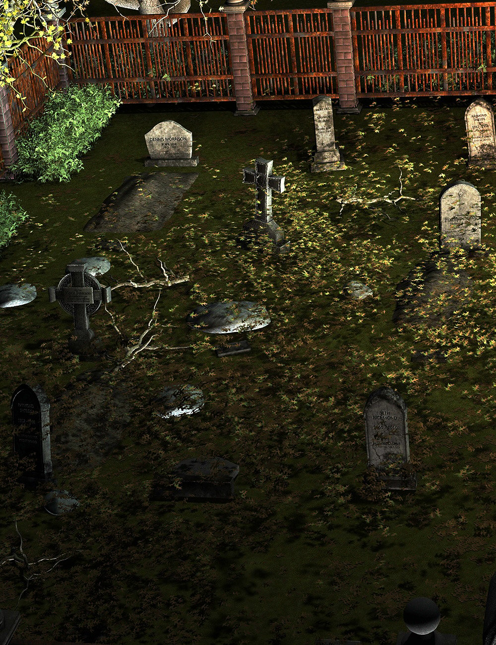 Ravenwood Cemetery - Ground Clutter by: ARTCollaborationsNeilV 1, 3D Models by Daz 3D