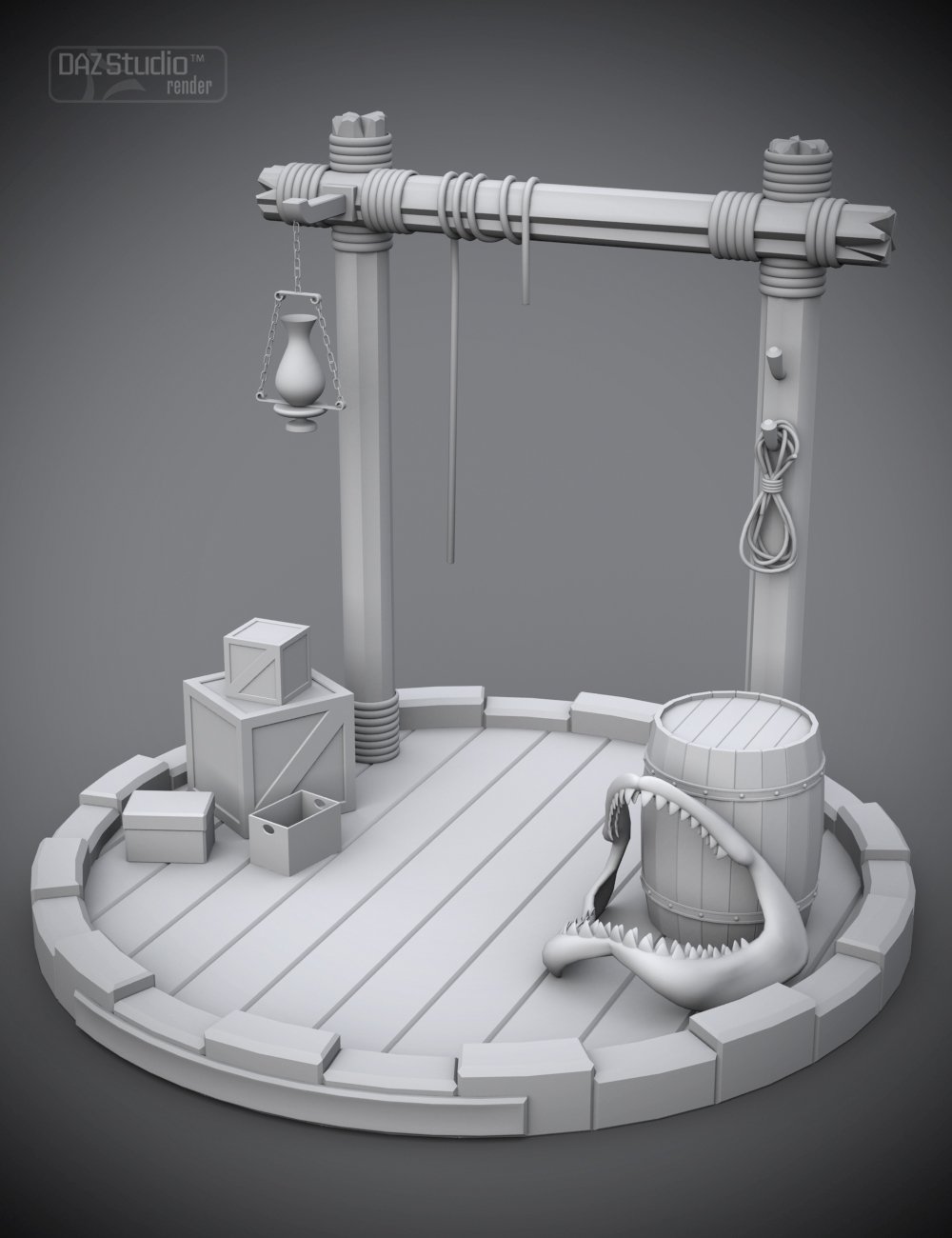 Shark Bait Stand Shark Bait Stand by: ForbiddenWhispersVal3dart, 3D Models by Daz 3D
