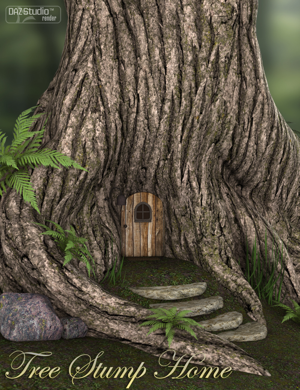 Tree Stump Home by: Nikisatez, 3D Models by Daz 3D