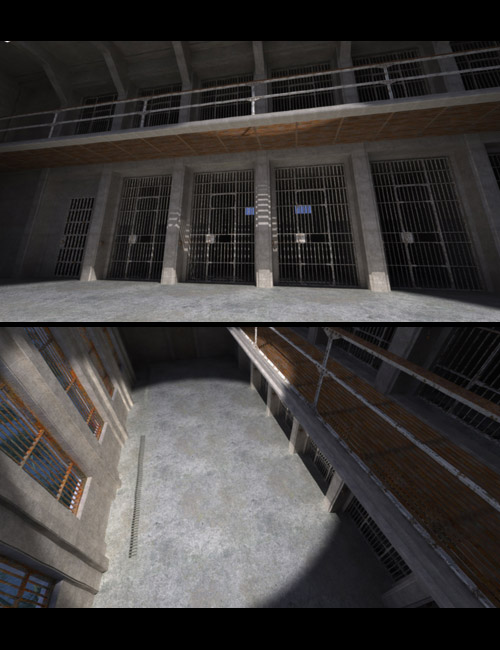 Movie Maker - Prison Block Night Background Pack by: Dreamlight, 3D Models by Daz 3D