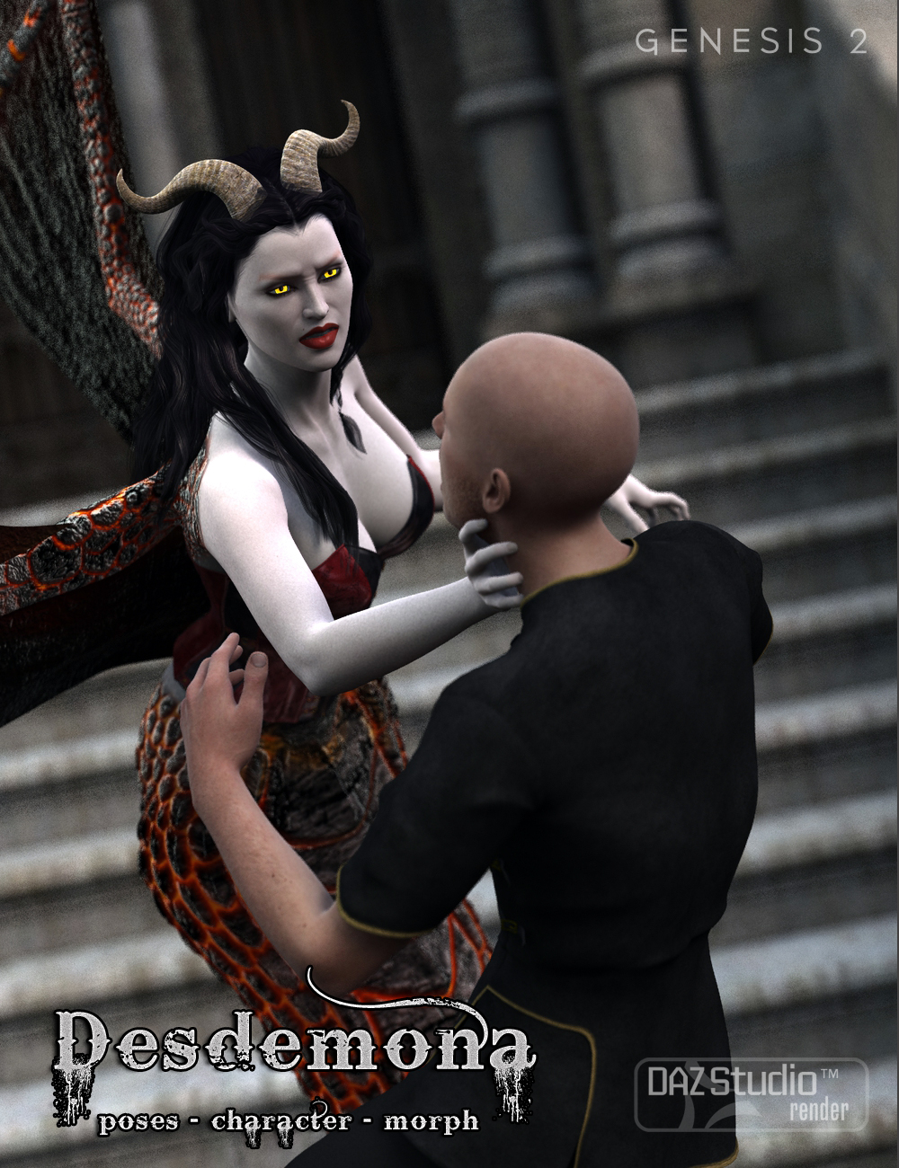 Desdemona SoulKiss - Character and Fight Poses by: Muscleman, 3D Models by Daz 3D