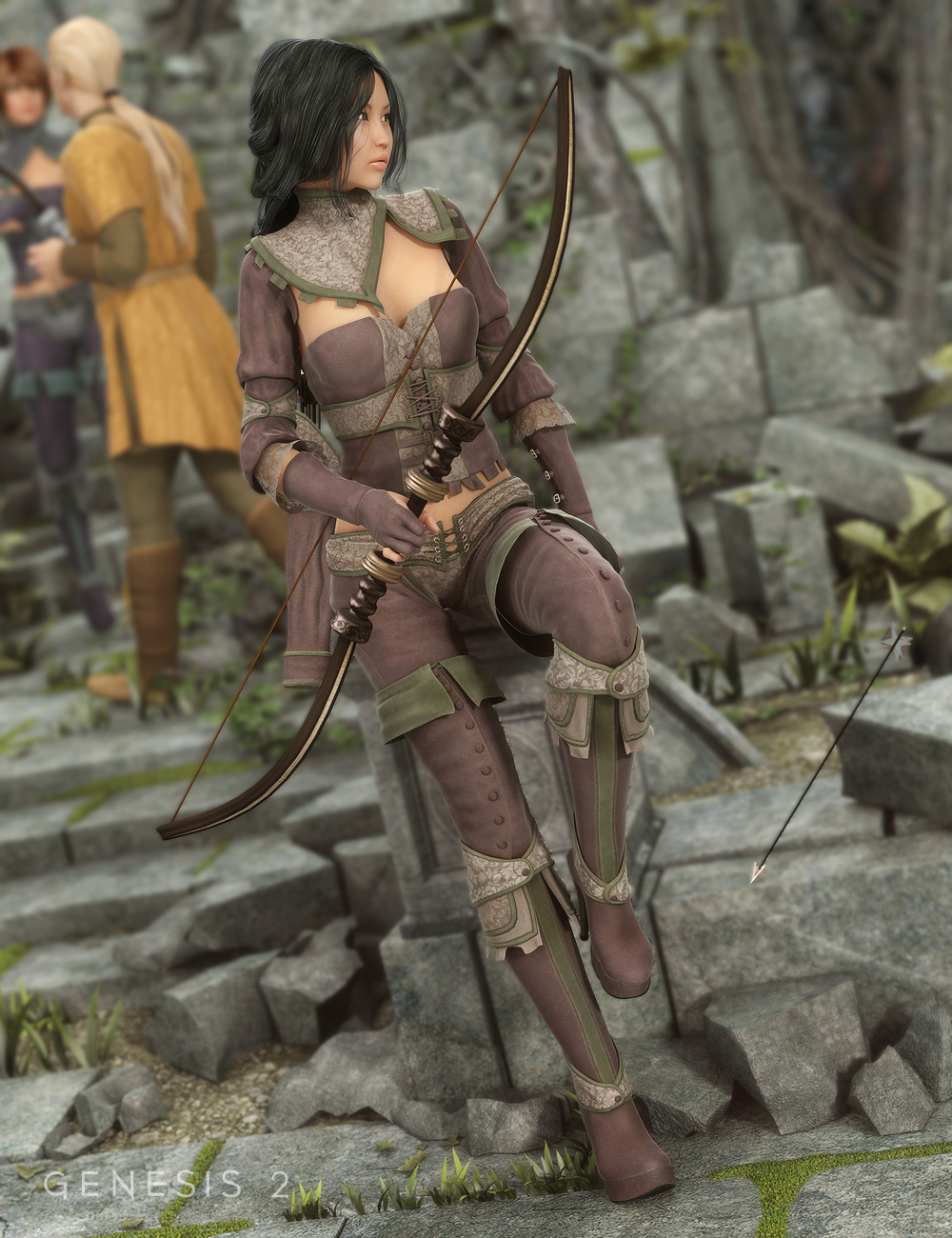 Tree Whisperer for Woodland Huntress by: Arien, 3D Models by Daz 3D