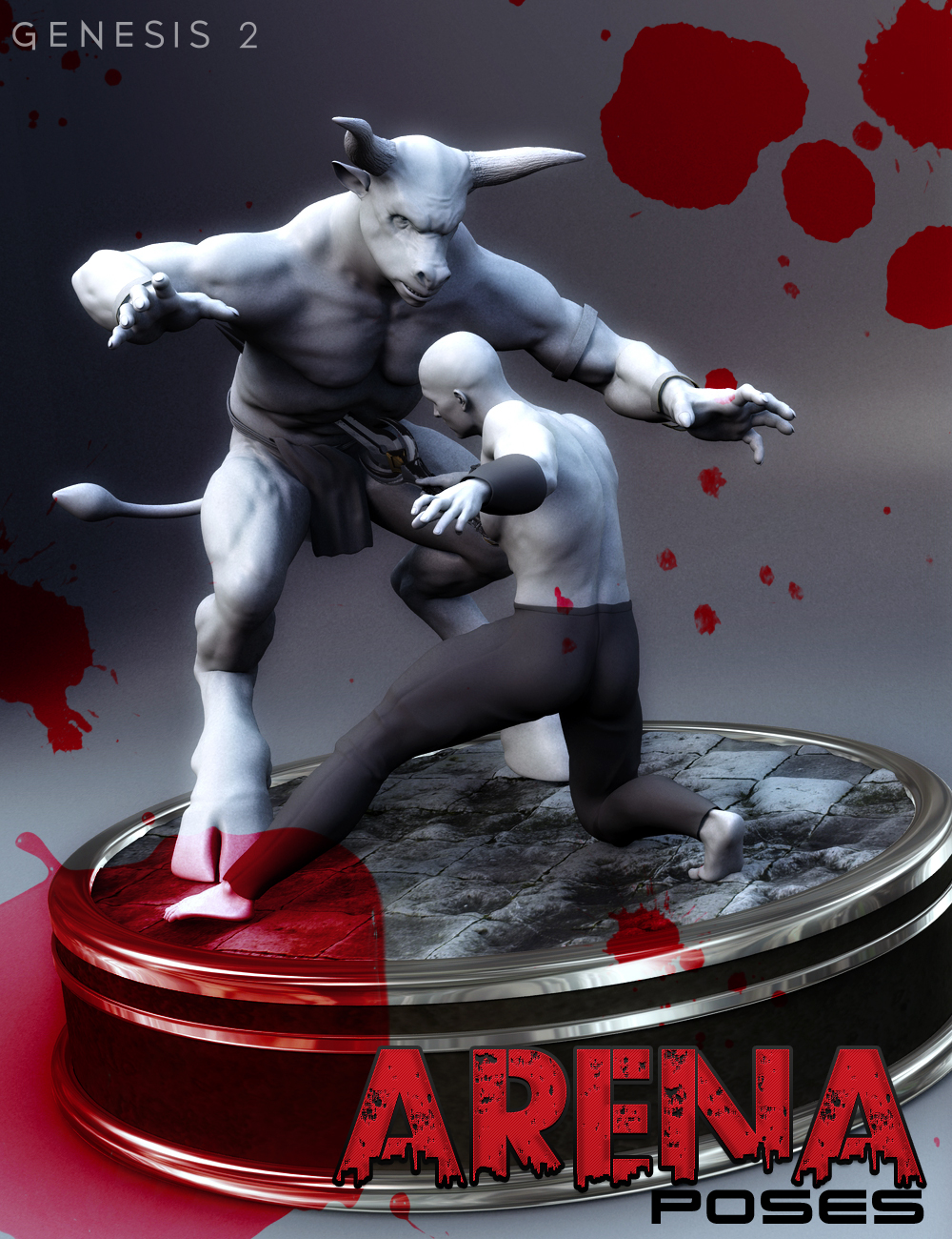 Arena Poses for Minotaur 6 and Gianni 6 by: Muscleman, 3D Models by Daz 3D