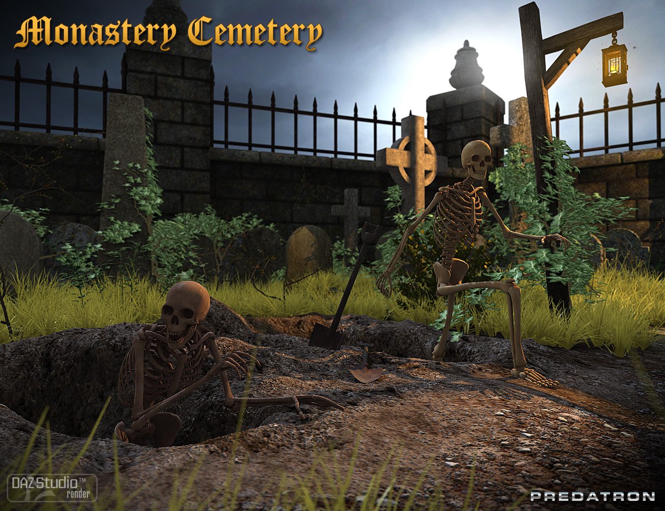 Monastery Cemetery Monastery Cemetery by: Predatron, 3D Models by Daz 3D