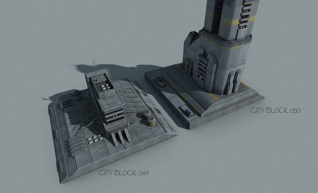 Greeble City Blocks 3 by: Stonemason, 3D Models by Daz 3D