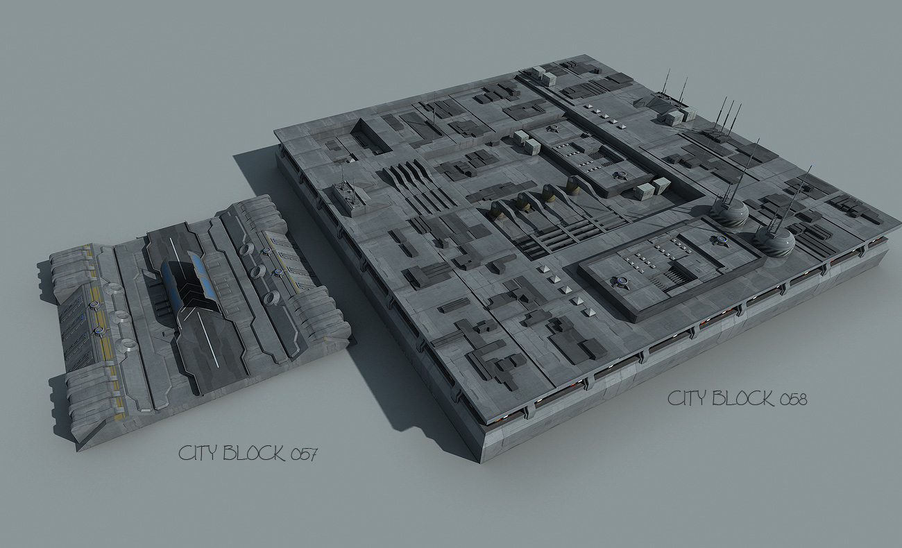 Greeble City Blocks 3 by: Stonemason, 3D Models by Daz 3D