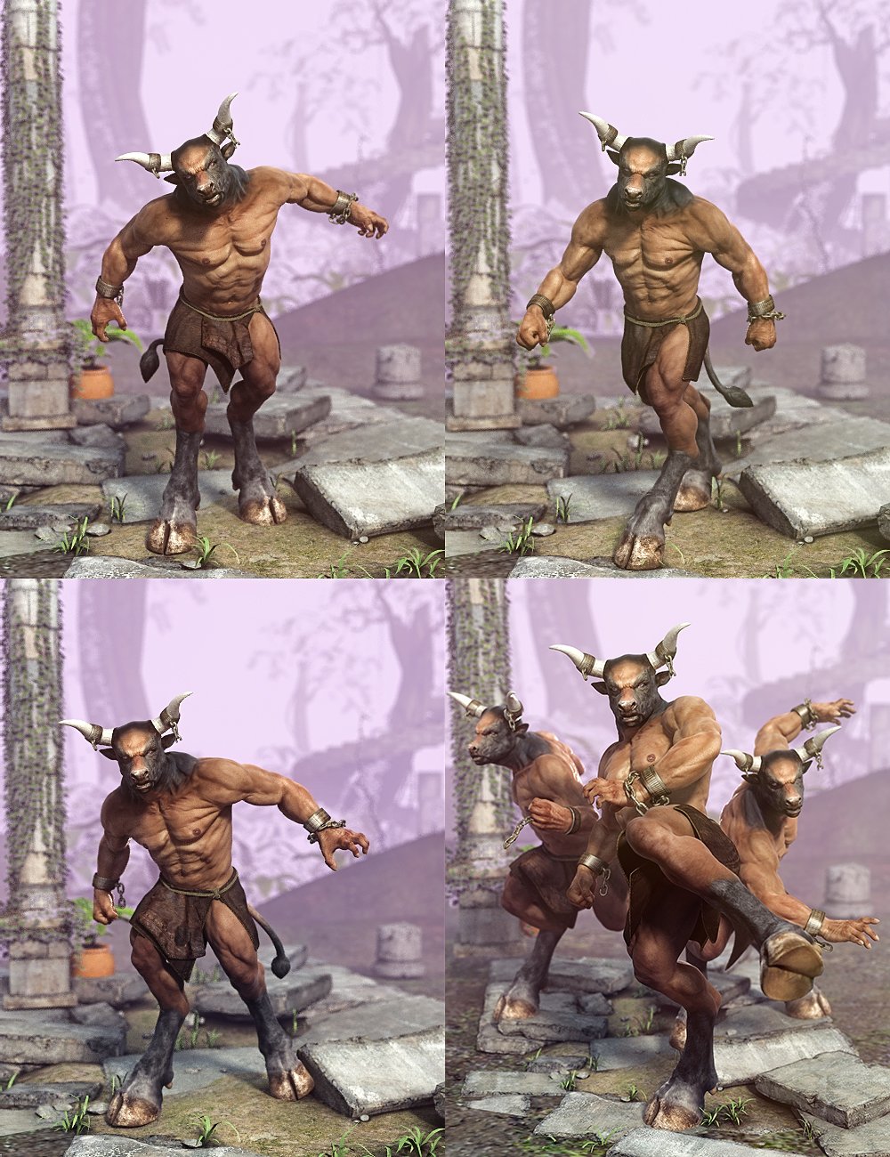 Capsces Poses for Minotaur 6 Capsces Poses for Minotaur 6 by: Capsces Digital Ink, 3D Models by Daz 3D
