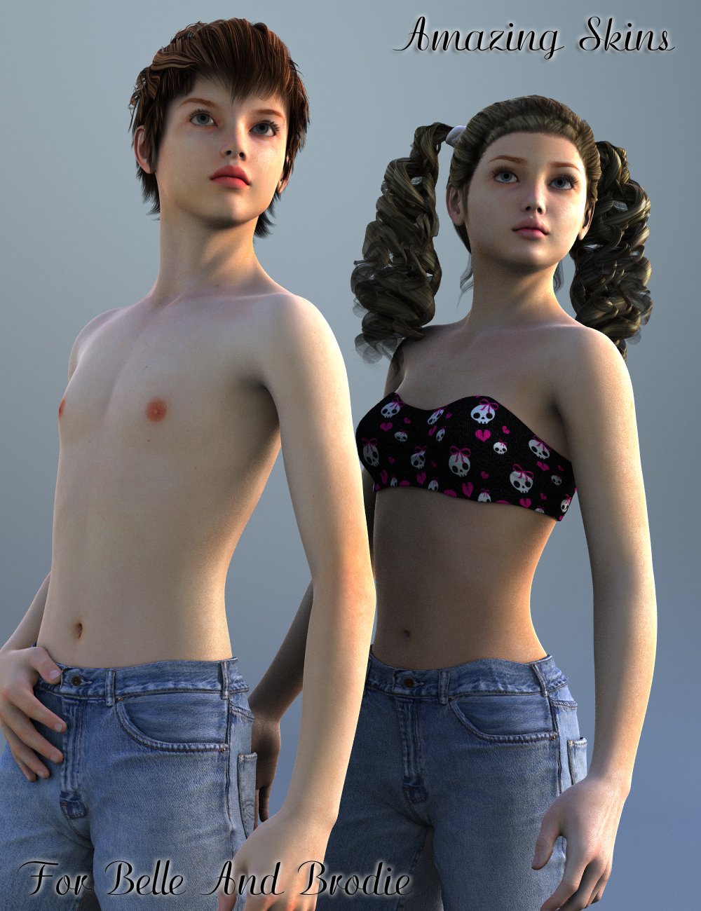 Amazing Skins for Belle 6 And Brodie 6 Bundle by: V3Digitimes, 3D Models by Daz 3D