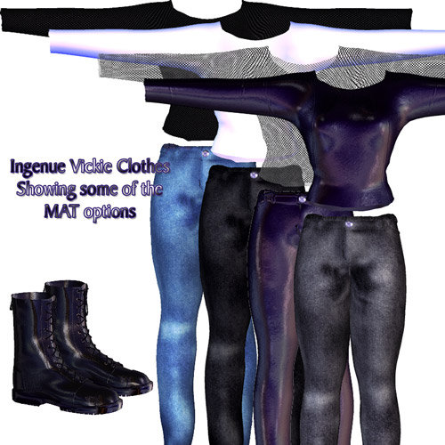Goth As Fashion for Ingenue Vickie and She Freak Goth As Fashion for Ingenue Vickie and She Freak by: Dodger, 3D Models by Daz 3D