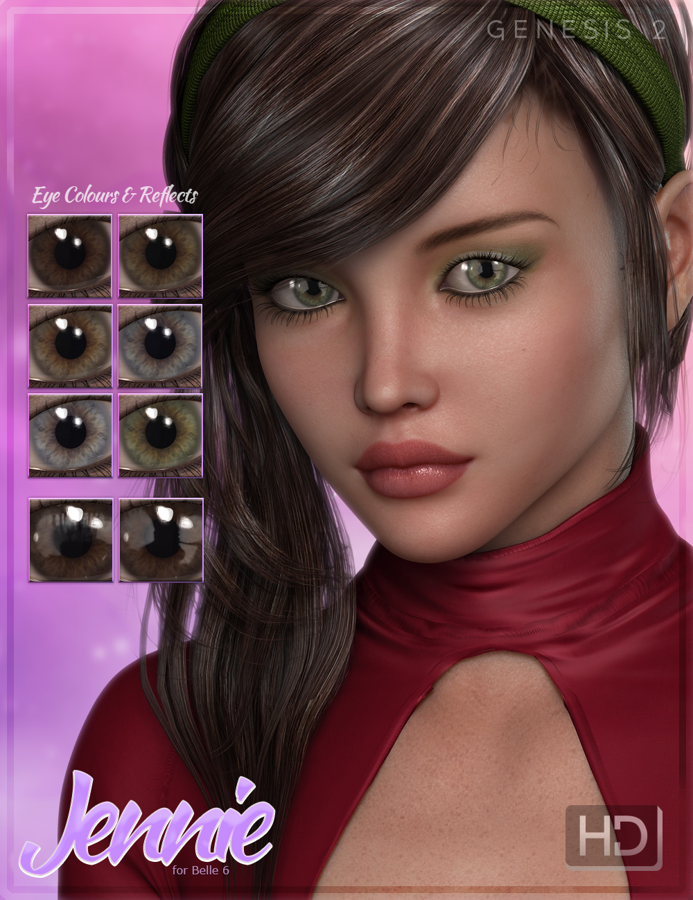 FW Jennie HD for Belle 6 FW Jennie HD for Belle 6 by: Fred Winkler Art, 3D Models by Daz 3D