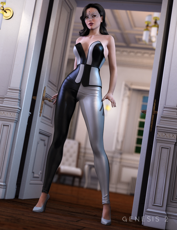 Harli's Corset Outfit for Genesis 2 Female(s) by: PandyGirl, 3D Models by Daz 3D