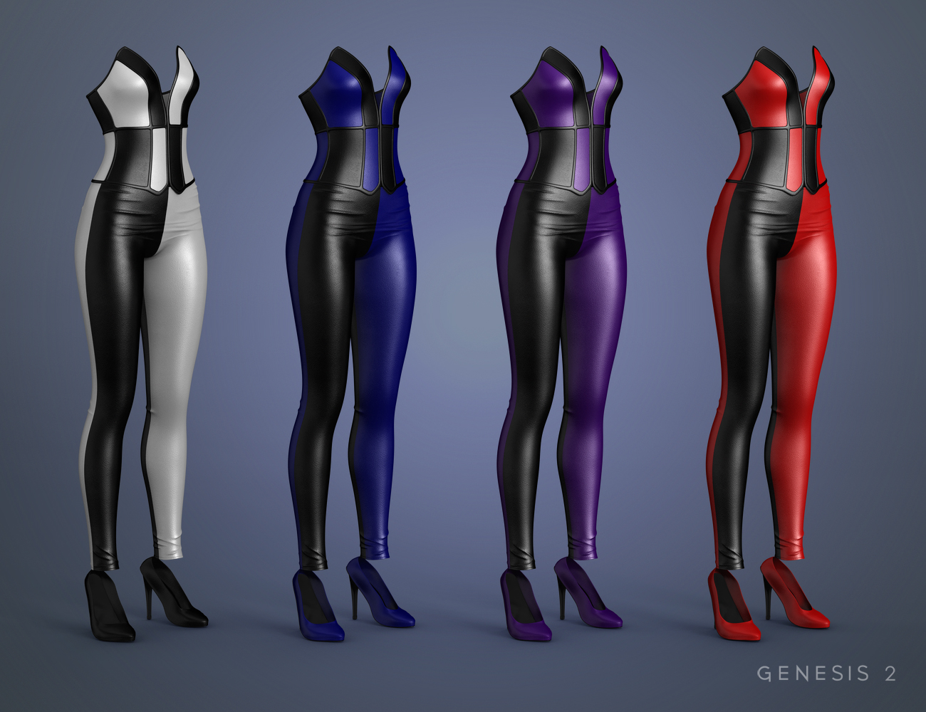 Harli's Corset Outfit for Genesis 2 Female(s) by: PandyGirl, 3D Models by Daz 3D