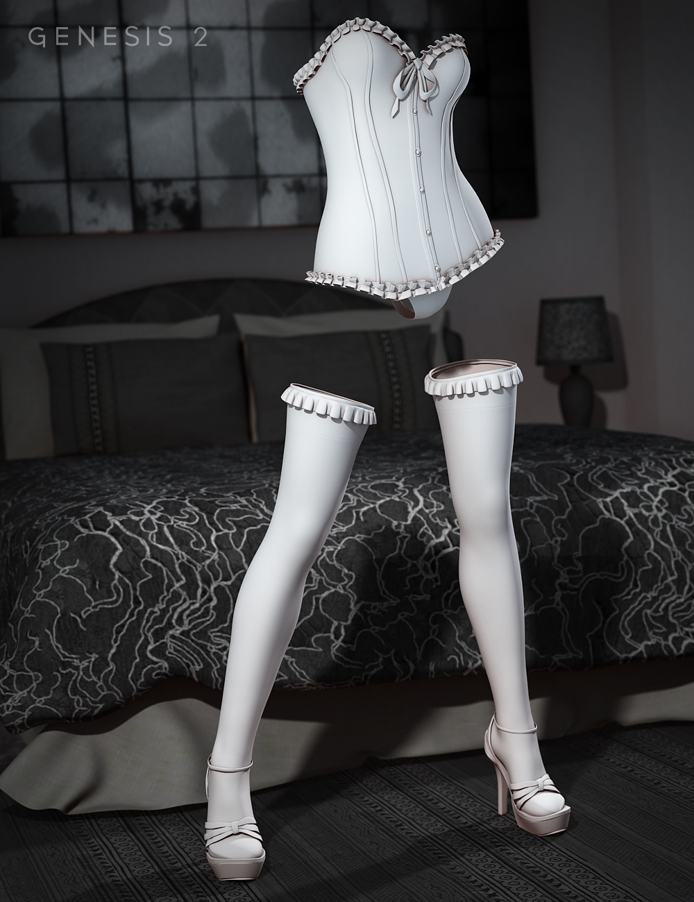 Bedroom Dreams for Genesis 2 Female(s) by: Barbara BrundonSarsa, 3D Models by Daz 3D